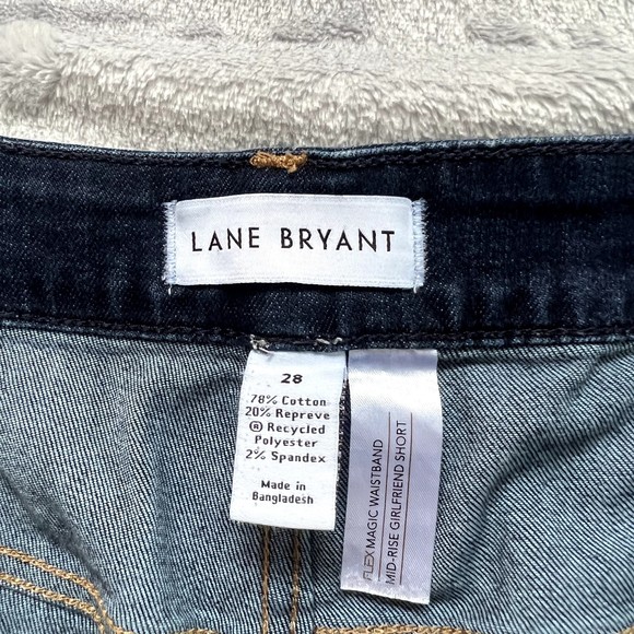 Lane Bryant Shorts Womens 28 Flex Magic Waistband Mid Rise Girlfriend Blue Denim - Picture 4 of 10